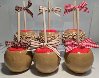 Faux/Fake Caramel Apples – Rustic Fall Decorative Props