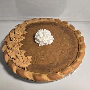 Full-Sized Faux/Fake Pumpkin Pie, Fall Decor, Thanksgiving Decor