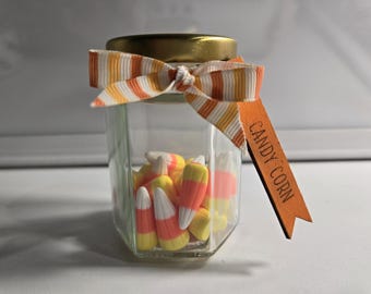 Tarro de caramelos de maíz falsos, decoración de caramelos de maíz, decoración de otoño, bandeja escalonada, decoración rústica