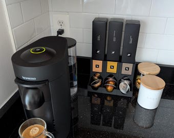 Modular Nespresso Vertuo Capsule Pod Dispenser, Customizable Sleeve Storage Organizer for Countertop