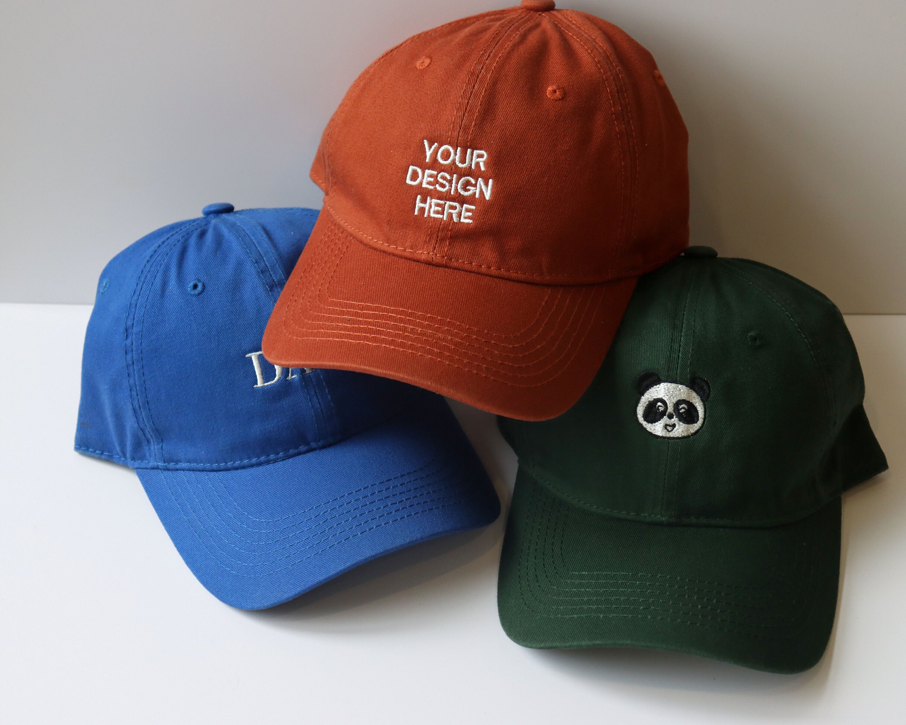 Embroidered Hat Personalized Dad Cap Embroidery Logo Baseball Hat ...