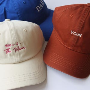 Embroidered Hat Personalized Dad Cap Embroidery Logo Baseball Hat Bachelorette Hats Custom Caps Sorority Hat Unisex Baseball Cap