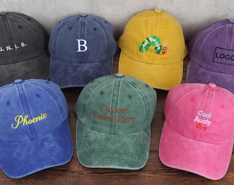Embroidered Adult Hat Personalized Dad Cap Embroidery Logo Baseball Hat Bachelorette Hats Custom Caps Sorority Hat Unisex Baseball Cap