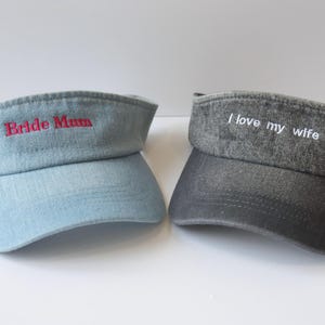 Personalized Visors Custom Visor Hat Cap Customized Embroidered Women&#39;s Visor Sun Hat Bachelorette Visors Hats Custom Caps Company Text Hat