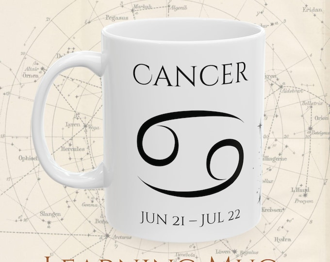 Cancer Zodiac Mug: Astrology Coffee Cup, Constellation & Traits