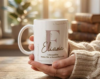 Eliana Name Meaning Mug. Inspirational Name Meaning Coffee Cup
