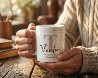 Theodore Name Mug, A Precious Gift, a Life of Purpose, Inspirational Name Meaning Coffee Cup