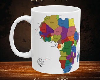 Africa Map Mug: Educational Geography Gift