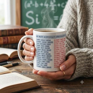 Leren mok onregelmatige werkwoorden: cadeau Engelse grammatica