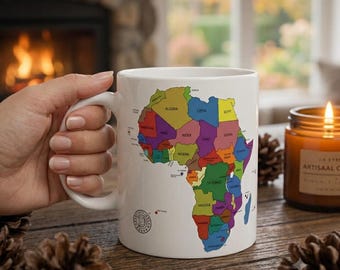 Africa Map Mug: Educational Geography Gift