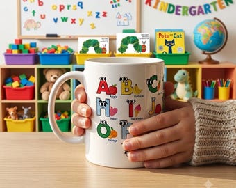 ABC Learning Ceramic Mug: Educational Gift for Kids
