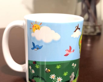 Counting Mug for Kids: Early Learning with Bunnies & Trees