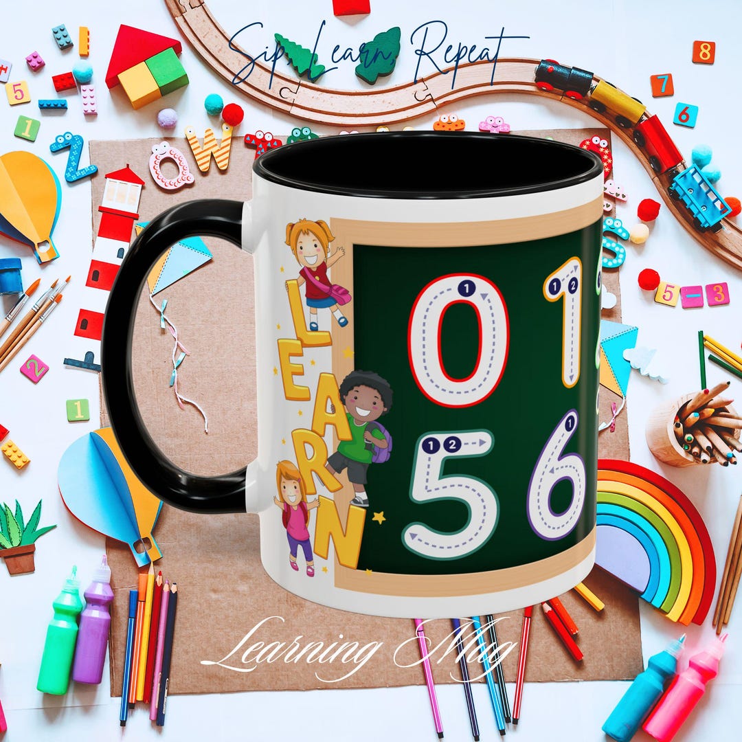 Numbers Learning Mug, 11oz - Etsy