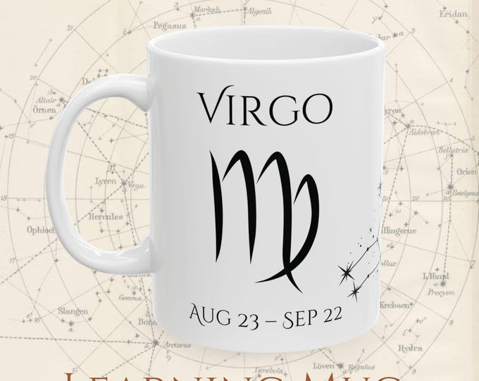 Virgo Zodiac Mug: Astrology Coffee Cup, Constellation & Traits