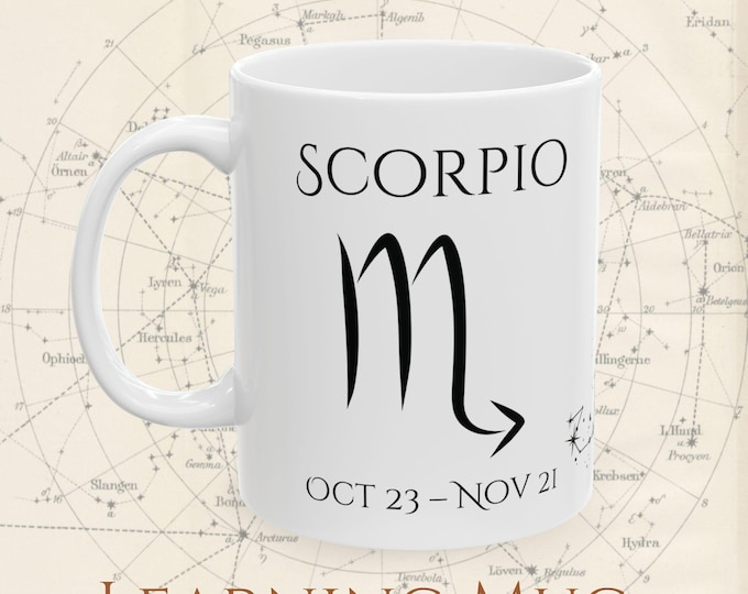 Scorpio Zodiac Mug: Constellation, Dates, Traits - Astrology Gift
