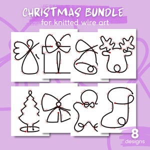 Plantilla para tejer con alambre para Navidad, paquete, plantilla para doblar alambre para tejer, bricolaje, decoración navideña, habitación de niños, ideas de tricotina
