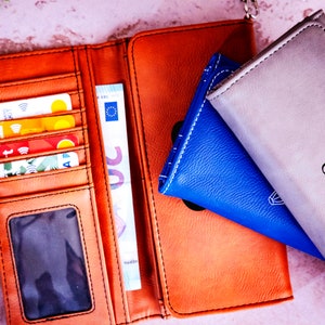 Personalized Leather Wallet for Women, Slim Leather Wallet, Leather Wallet Purse, Gift for Her, Foldable Wallet, Custom Women Leather Wallet