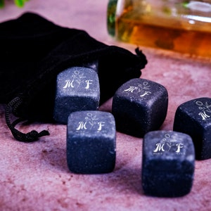 Personalized Company Logo Engraved Whiskey Stones, Customized Whiskey Stone Set, Best Man Gift, Corporate Gift, Chilling Stones, Office Gift