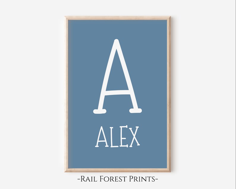 Custom Kids Room Name Poster Printed Name Wall Art, Child Birthday Gift