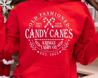 Candy Cane Sweatshirt, North Pole Sweater, Retro Christmas Shirt, Candy Canes Sweatshirt, Christmas Sweater, Christmas Candy Shirt, Xmas Tee