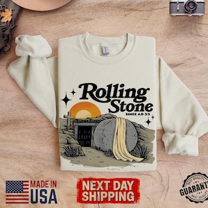 Rolling Stones T-shirt, Trendy Easter Clothing, Jesus Christ Shirt, Faith-Based Graphic Tee, Gift for Christian, Gift for Her