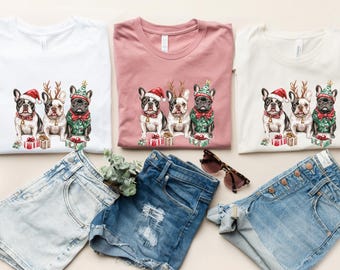 French Bulldog Christmas Shirt, Frenchie Mom Shirt, Dog Lover Gift, Christmas Dog Mom Sweatshirt, Xmas Dog Sweater, New Year Shirt