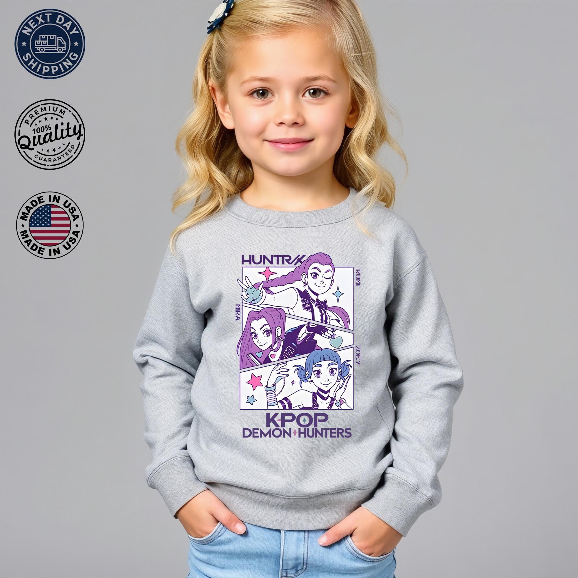 T-shirt Manches Courtes D-Demon H-Hunters - Style Y2K Décontracté Pour Femmes Et Filles