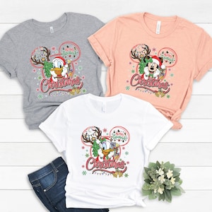 Custom Disney Family Christmas Shirt, Matching Christmas Tees, Personalized Disney Character Christmas Shirt, 2024 Mickey’s Very Merry Shirt
