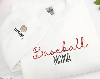 Mama Sweatshirt | Embroidered Baseball Mom Sweatshirt | Game Day Apparel | Sports Mom Gifts