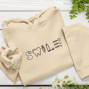 Embroidered Dental Assistant Sweatshirt - Dental Hoodie - Dental Hygiene Crewneck - Smile Dental Crewneck- Dental Gift - Dental School Gifts