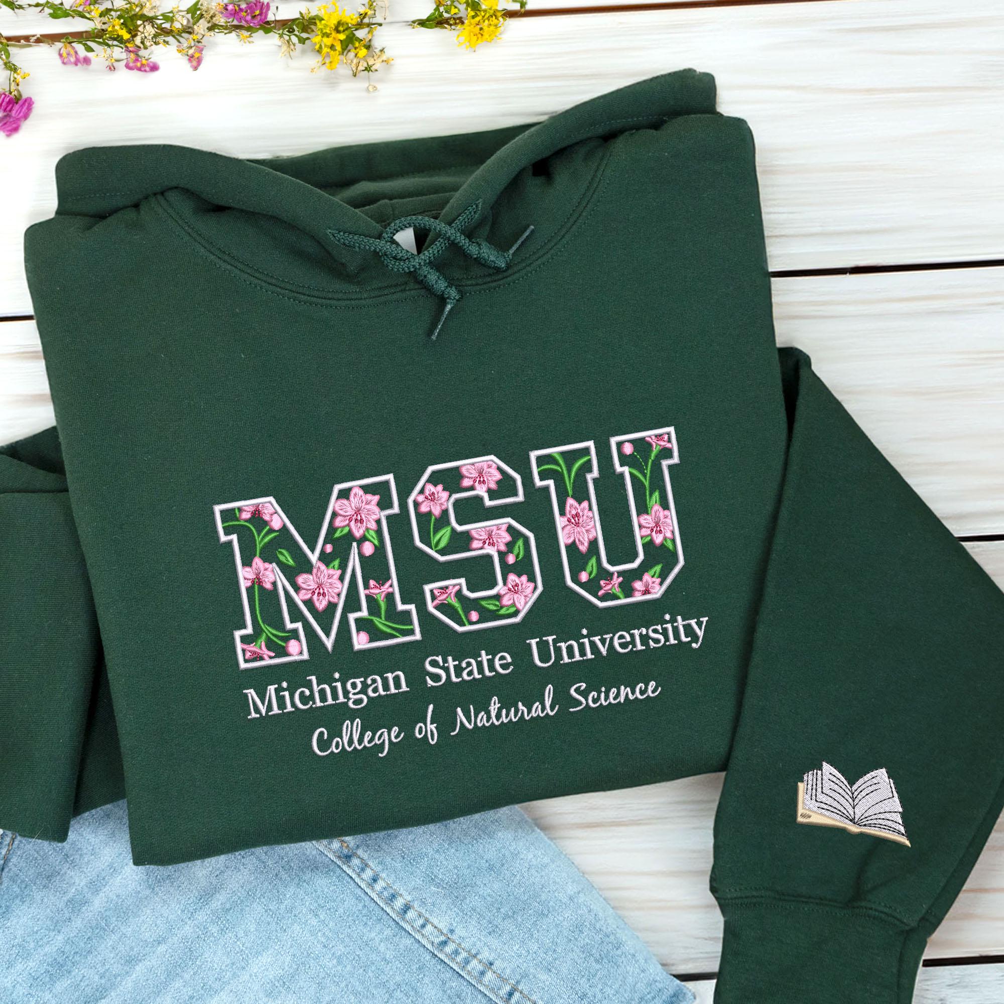 Floral College Embroidered Sweatshirt