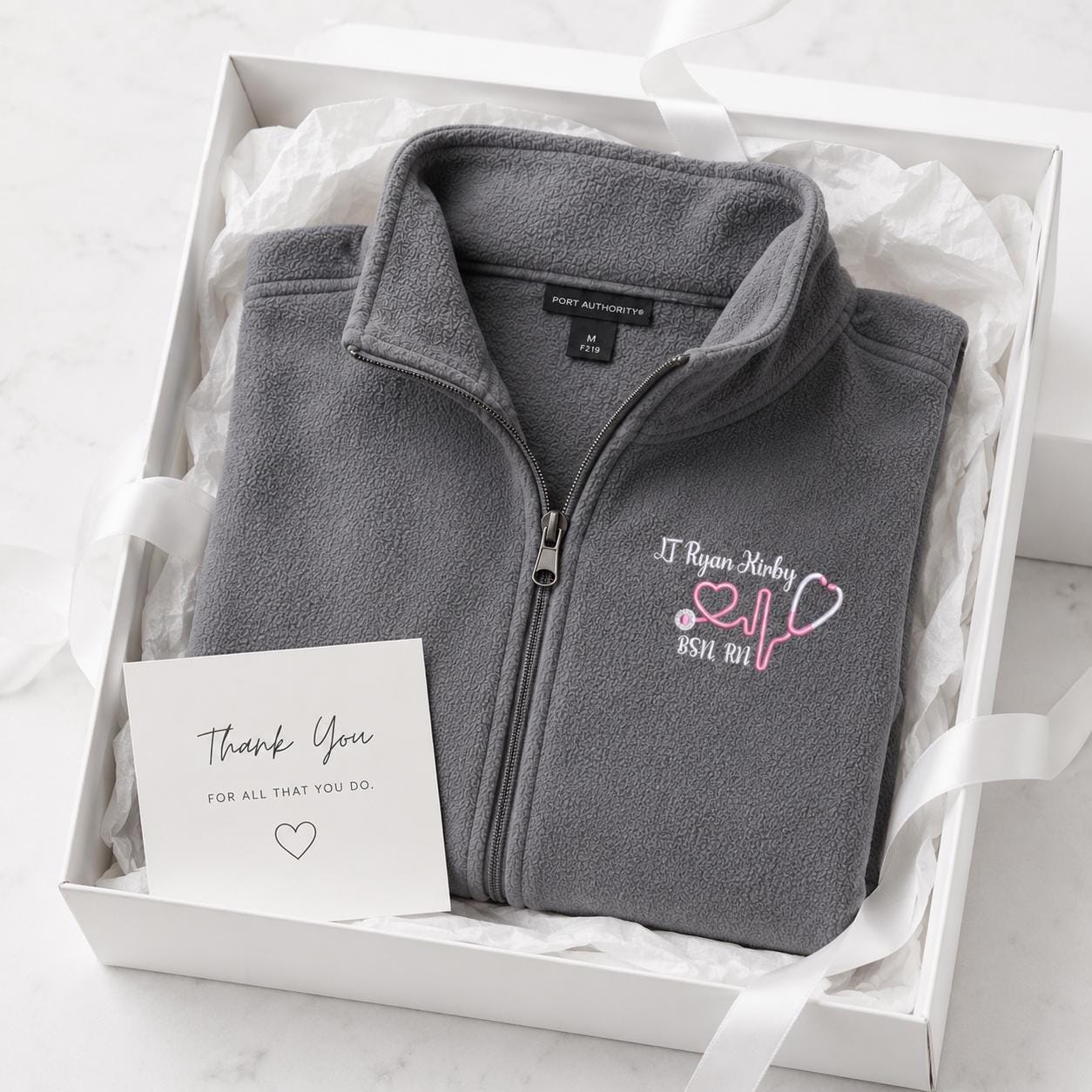 Custom Embroidered Nurse Fleece Vest with Name - Personalized Medical Staff Gift for Nurse Appreciation Weeks - Nurse Jacket Athletic