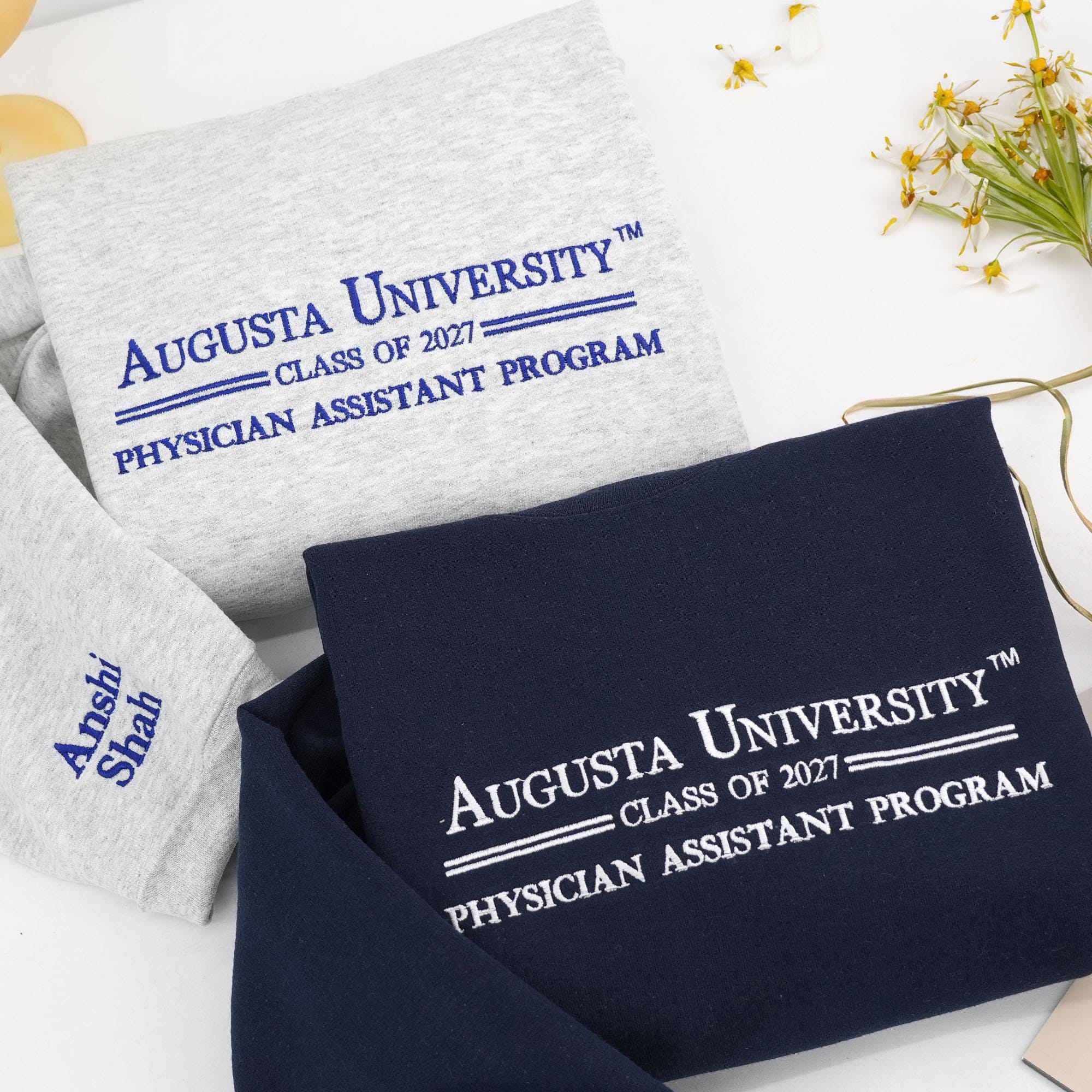Custom Embroidered University Hoodie: Personalized College Sweatshirt ...