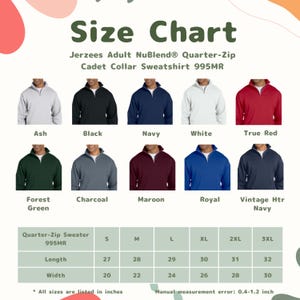 Sudadera personalizada con cremallera hasta el cuarto bordada para profesores, sudadera con nombre personalizado para profesores, regalo para guardería imagen 12