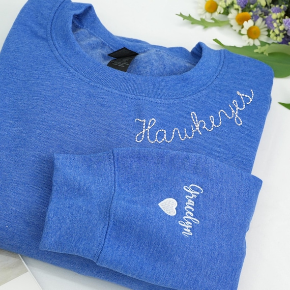 Custom Game Day Sweatshirt with High school Mascot - Embroidered Football Sweatshirt - Back to School Gift - Personalized College University