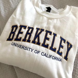 Custom Embroidered Sweatshirt - Custom Filled Embroidered Varsity Crewneck - College University Crewneck - Soccer Football Game Day Hoodie