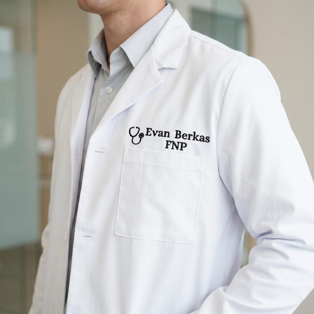 Embroidered Lab Coat Examples Embroidered Lab Coat for Scientist Doctor or Nurse - Custom ...
