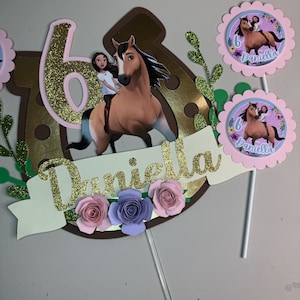 Spirit riding free cake topper & cupcake toppers