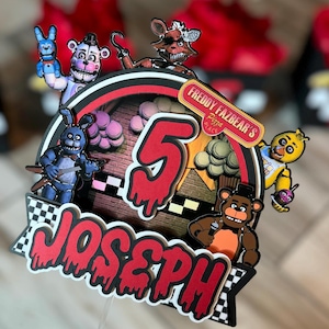 Five nights at Freddy cake topper