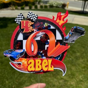 Hot wheels cake topper