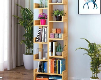 Book shelf Display Shelf Multipurpose Rack Book Cabinet Ladder Stand Rack(NO DRAWER)