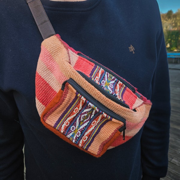 Sac banane Olivia rouge coton bio Éco-responsable