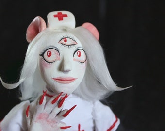 OOAK Nurse Mutant Mouse Doll