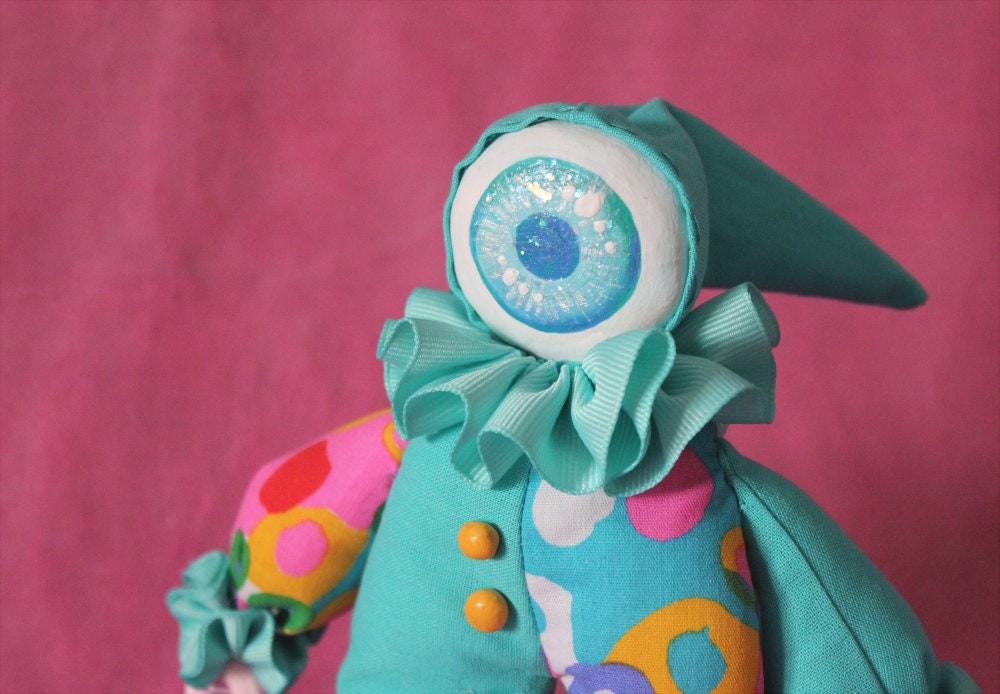 Object Doll OOAK Eyeball Object Head Clown Art Doll 2 Available - Etsy