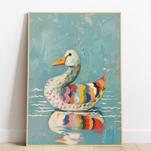 Silly Goose Printable Wall Art Downloadable Art Duck | Goose Boy&#39;s Room | Cute Goose Poster | Boy Nursery Decor | Farm Animal Printable