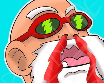 Master Roshi Nosebleed emote for Twitch, Youtube, Discord