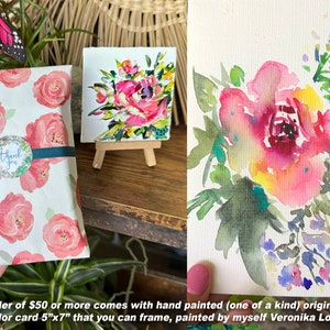 TamScottArt 4x4 Clay Peony Artwork, White main image 0