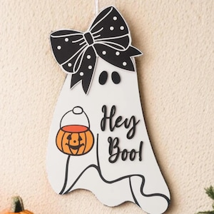 Rustic Wooden Ghost Door Hanger: &#39;Boo Y&#39;all&#39; Halloween Sign