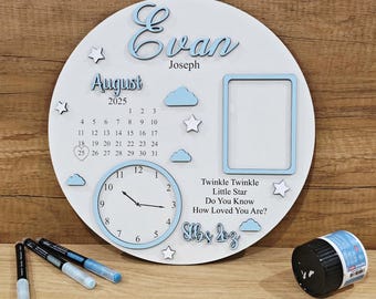 Babyshower Gifts, Baby Photo Keepsake Gift, Baby Birth Announcement, Personalised Newborn Frame, Birth Announcement Plaque, Newborn Gift