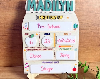 Custom First & Last Day of School Sign: Birch Plywood Photo Prop